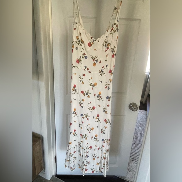 Reformation Cream Floral Sundress with Red, Yellow & Green Accents - Picture 2 of 5